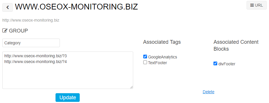 Monitoring tag & content