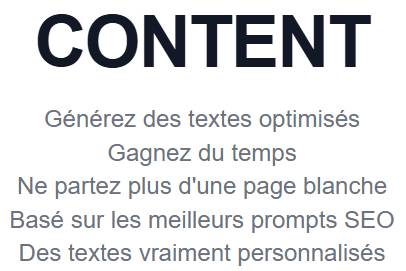 oseox content et contenu seo